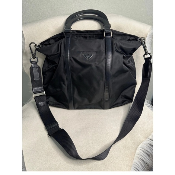 Prada Handbags - Prada Black crossbody bag vintage